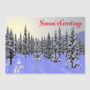 Carte Magnétique Vœux de la saison - Solstice d'hiver