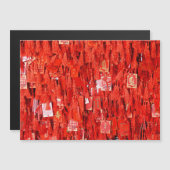 Carte Magnétique Voeux rouges (Devant / Derrière)