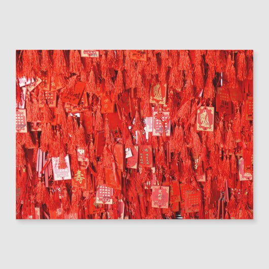 Carte Magnétique Voeux rouges (Devant)