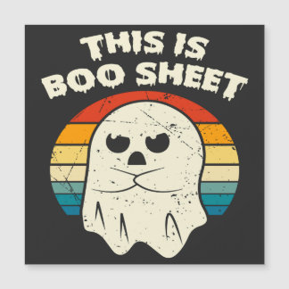 Carte Magnétique Voici Bosheet Ghost Retro Halloween