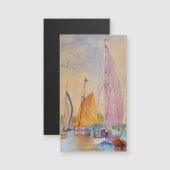 Carte Magnétique Voilier Sunset (Devant / Derrière)