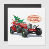 Carte Magnétique Voiture de Noël (Devant / Derrière)