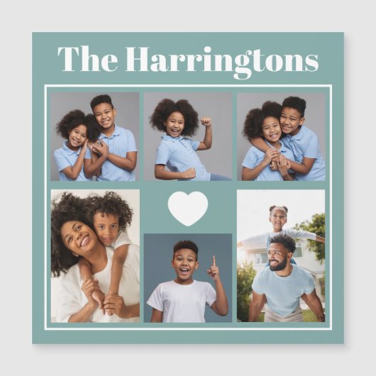 Carte Magnétique VOS photos, texte et couleur (Devant)