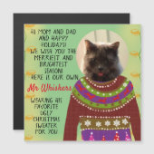 Carte Magnétique Votre chat Personnalisé Snarky Christmas (Devant / Derrière)