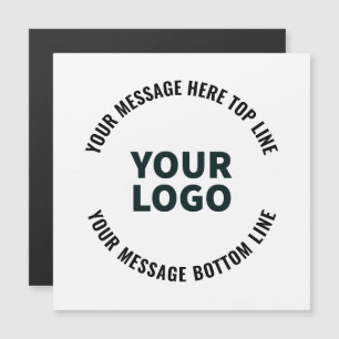 Carte Magnétique Votre logo ou image   Texte éditable gras