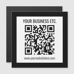 Carte Magnétique Votre nom d'entreprise et code QR modifiable