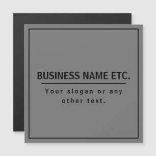 Carte Magnétique Votre nom d'entreprise ou marque, etc. gris foncé
