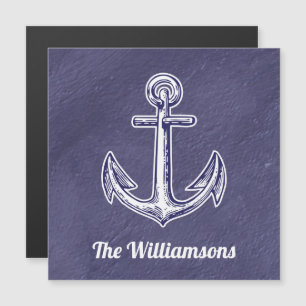 Carte Magnétique Votre nom Nautical Blue Cabine Porte Marker Cruise