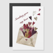 Carte Magnétique Vous envoyer mon amour Bonne Saint Valentin (Devant / Derrière)