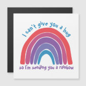 Carte Magnétique Vous envoyer une pensée arc-en-ciel de vous (Devant / Derrière)