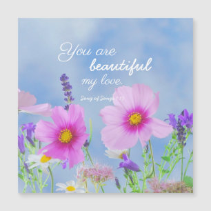 Carte Magnétique Vous Êtes Belle Bible Verse Citation Fleurs Sauvag
