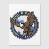 Carte Magnétique Voyage aux USA Fly today logo (Devant)