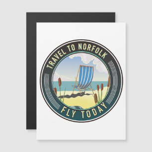 Carte Magnétique Voyagez à Norfolk - Envolez-vous aujourd'hui