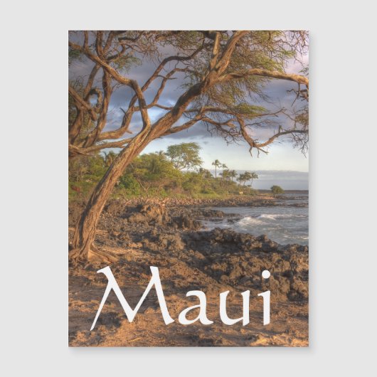 Carte Magnétique Vue sur l'océan du Maui (Devant)