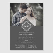 Carte Magnétique Wedding Initials Ornamental Lace Sophisticated (Devant)