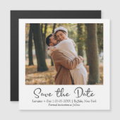 Carte Magnétique Wedding Instant Photo Effect Engaged Couple (Devant / Derrière)