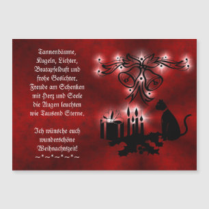 Carte Magnétique Weihnachtsgedicht Deutsch, Ajouter Votre Texte