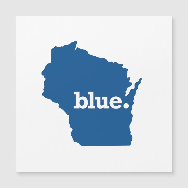 CARTE MAGNÉTIQUE WICONSIN BLUE STATE (Devant)