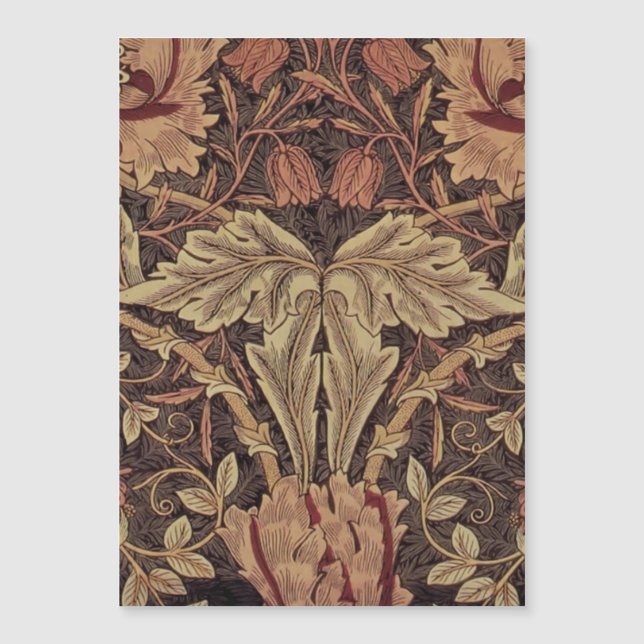 Carte Magnétique William Morris Honeysuckle Classic English Art (Devant)