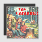 Carte Magnétique Yay Camping Dans La Pluie (Devant / Derrière)