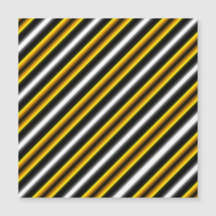 Carte magnétique Yellow Black White Rainbow Strips
