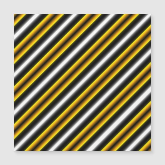 Carte magnétique Yellow Black White Rainbow Strips (Devant)