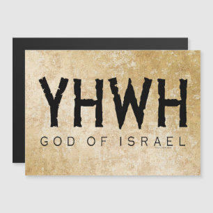 Carte Magnétique YHWH (Yahweh, Jehovah) Dieu Israël Tétragrammaton