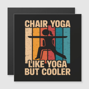 Carte Magnétique Yoga en chaise comme le yoga mais plus cool