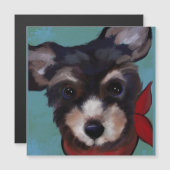 Carte Magnétique Yorkie Poo (Devant / Derrière)