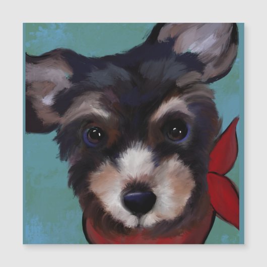 Carte Magnétique Yorkie Poo (Devant)