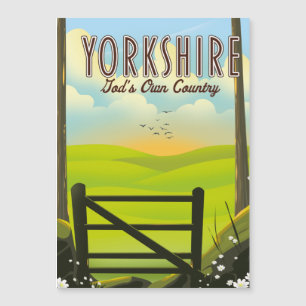 Carte Magnétique Yorkshire "Le pays de Dieu" affiche de voyage vint