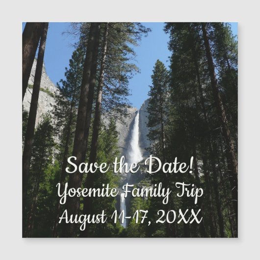Carte Magnétique Yosemite Falls et Woods Paysage Photographie (Devant)