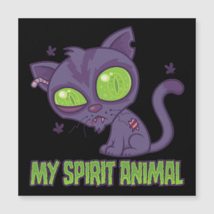 Carte Magnétique Zombie Kitten Est Mon Animal Spirituel