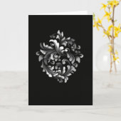 Carte Magnificat (noir) (Fleur jaune)