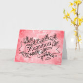 Carte Magnificat Vierge Marie Hymne d'aquarelle louée (Fleur jaune)