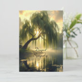 Carte Magnificent weeping willow by a pond, unique  (Debout devant)