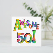 Carte Magnifique 50 T-shirts et cadeaux d'anniversaire (Debout devant)