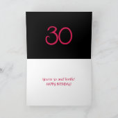Carte Magnifique à 30 Black Card (Intérieur)