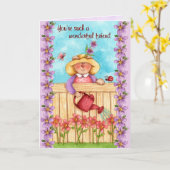 Carte Magnifique ami (Fleur jaune)