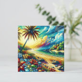 Carte Magnifique Art Ai | Beauté côtière (Debout devant)