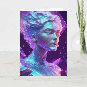 Carte Magnifique art d'IA, jolie femme éthérée