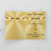 Carte Magnifique Black and Gold Happy 70th Birthday Card (Intérieur)