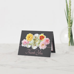 Carte Magnifique bouquet floral de roses multicolores Me