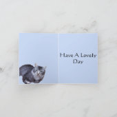 Carte Magnifique Chat Détente Modifiable  (Intérieur)