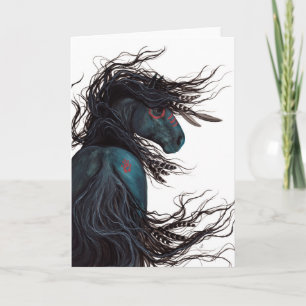 Carte Magnifique Cheval Frison Art par BiHrLe
