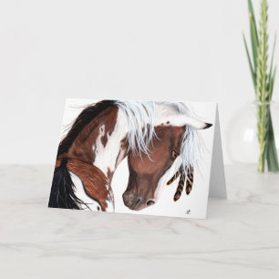 Carte Magnifique cheval Pinto Paint par BiHrLe