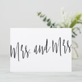 Carte Magnifique chic moderne "Mme et Mme" (Debout devant)