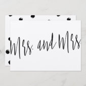 Carte Magnifique chic moderne "Mme et Mme" (Devant / Derrière)
