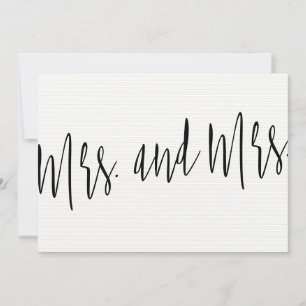 Carte Magnifique chic moderne "Mme et Mme"