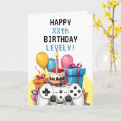 Carte Magnifique contrôleur Pixel Turquoise et blanc Ann (Fleur jaune)